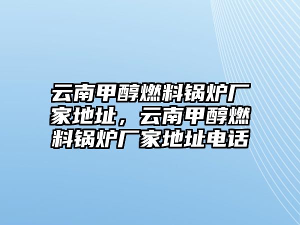 云南甲醇燃料鍋爐廠家地址，云南甲醇燃料鍋爐廠家地址電話