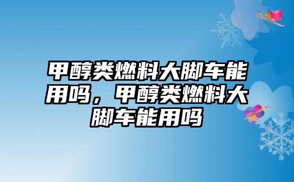 甲醇類燃料大腳車能用嗎，甲醇類燃料大腳車能用嗎