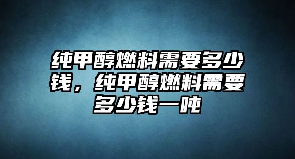 純甲醇燃料需要多少錢，純甲醇燃料需要多少錢一噸