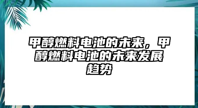 甲醇燃料電池的未來，甲醇燃料電池的未來發(fā)展趨勢