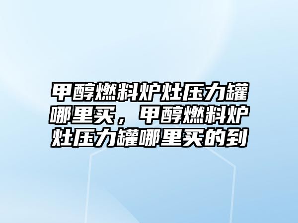 甲醇燃料爐灶壓力罐哪里買，甲醇燃料爐灶壓力罐哪里買的到