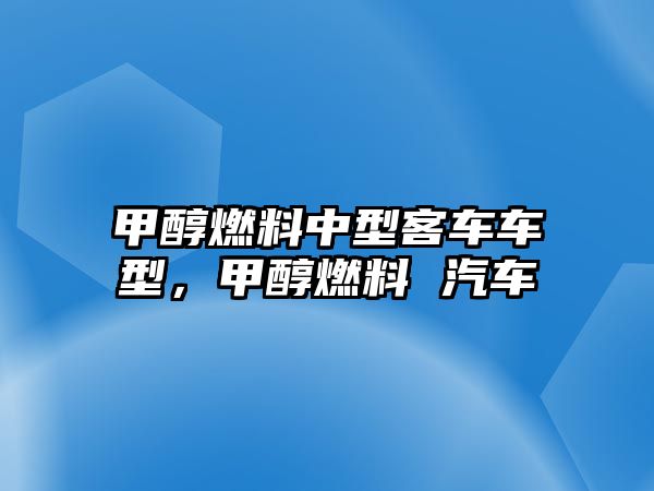 甲醇燃料中型客車車型，甲醇燃料 汽車