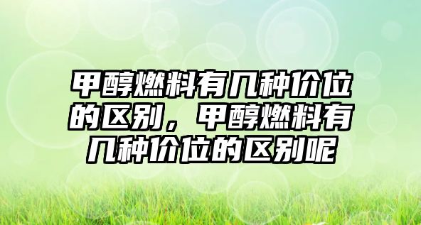 甲醇燃料有幾種價位的區(qū)別，甲醇燃料有幾種價位的區(qū)別呢