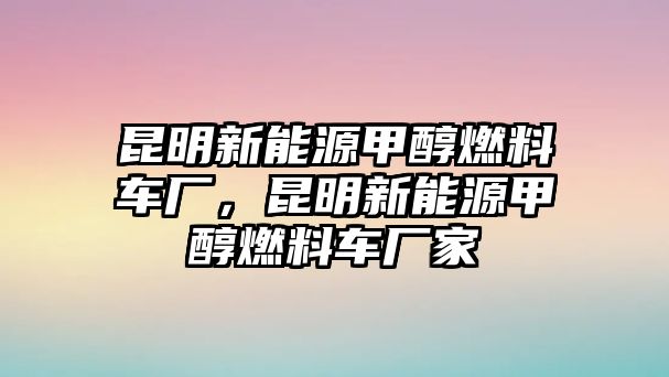 昆明新能源甲醇燃料車(chē)廠，昆明新能源甲醇燃料車(chē)廠家