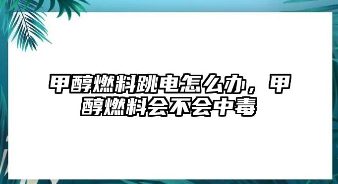 甲醇燃料跳電怎么辦，甲醇燃料會(huì)不會(huì)中毒