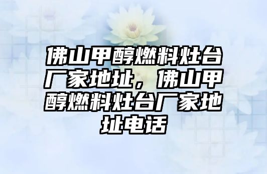 佛山甲醇燃料灶臺廠家地址，佛山甲醇燃料灶臺廠家地址電話