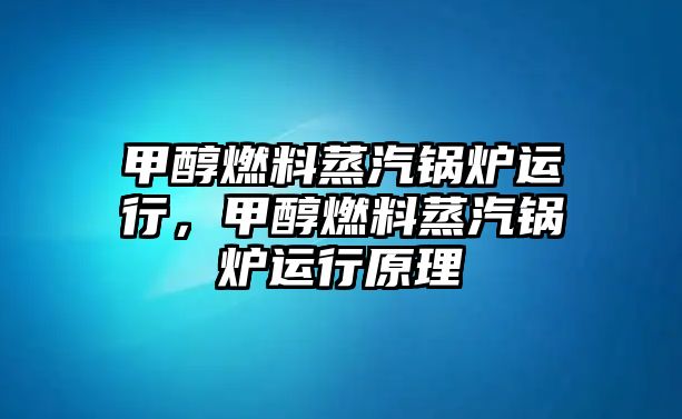 甲醇燃料蒸汽鍋爐運行，甲醇燃料蒸汽鍋爐運行原理