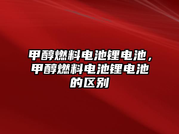 甲醇燃料電池鋰電池，甲醇燃料電池鋰電池的區(qū)別