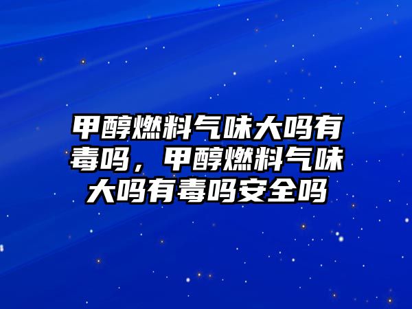 甲醇燃料氣味大嗎有毒嗎，甲醇燃料氣味大嗎有毒嗎安全嗎