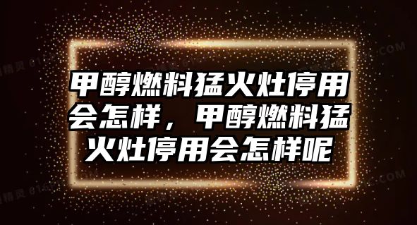 甲醇燃料猛火灶停用會怎樣，甲醇燃料猛火灶停用會怎樣呢