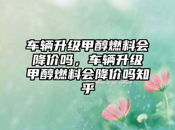 車(chē)輛升級(jí)甲醇燃料會(huì)降價(jià)嗎，車(chē)輛升級(jí)甲醇燃料會(huì)降價(jià)嗎知乎