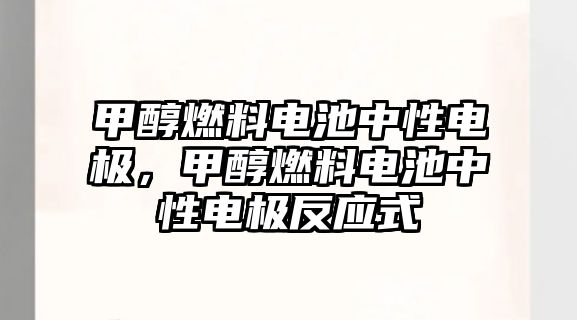 甲醇燃料電池中性電極，甲醇燃料電池中性電極反應式