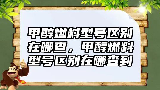 甲醇燃料型號(hào)區(qū)別在哪查，甲醇燃料型號(hào)區(qū)別在哪查到