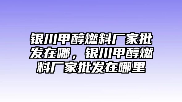 銀川甲醇燃料廠家批發(fā)在哪，銀川甲醇燃料廠家批發(fā)在哪里