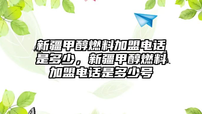 新疆甲醇燃料加盟電話是多少，新疆甲醇燃料加盟電話是多少號