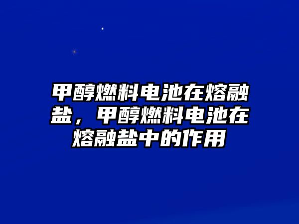 甲醇燃料電池在熔融鹽，甲醇燃料電池在熔融鹽中的作用