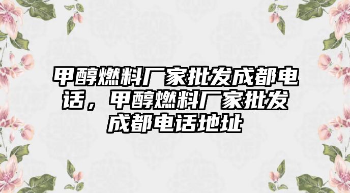 甲醇燃料廠家批發(fā)成都電話，甲醇燃料廠家批發(fā)成都電話地址