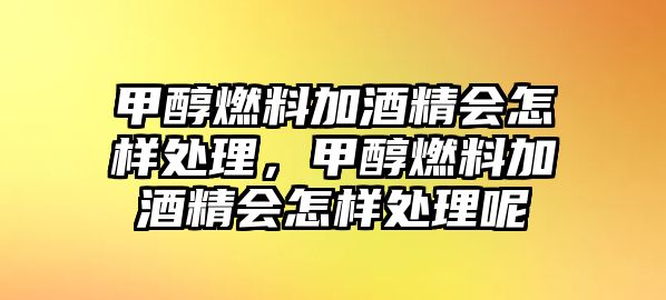 甲醇燃料加酒精會怎樣處理，甲醇燃料加酒精會怎樣處理呢