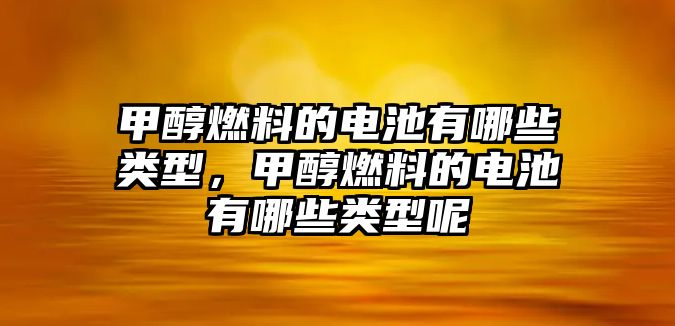 甲醇燃料的電池有哪些類型，甲醇燃料的電池有哪些類型呢