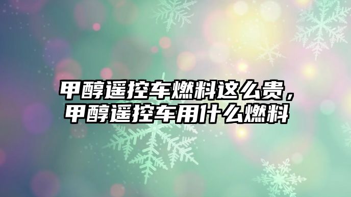 甲醇遙控車燃料這么貴，甲醇遙控車用什么燃料