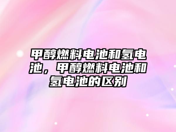 甲醇燃料電池和氫電池，甲醇燃料電池和氫電池的區(qū)別