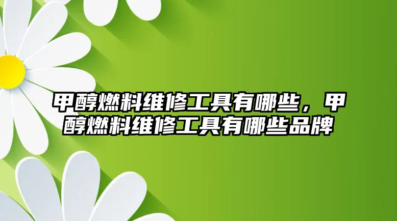 甲醇燃料維修工具有哪些，甲醇燃料維修工具有哪些品牌